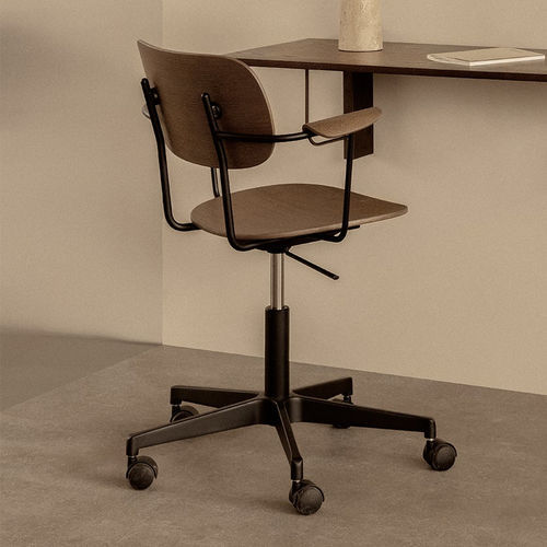 Chaise de travail en tissu - CO - AUDO - en aluminium / en acier / en contreplaqué