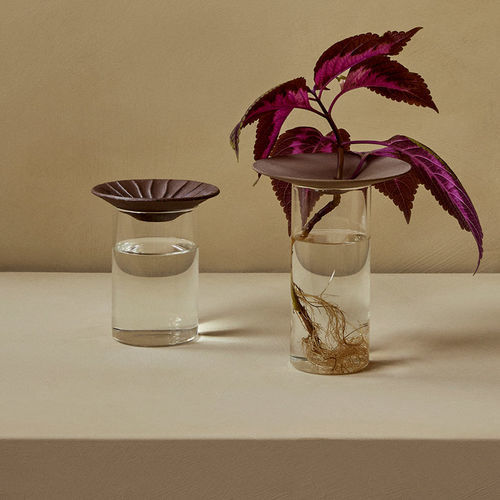 Vase contemporain - CRESCO  - AUDO - en céramique / en verre / en grès