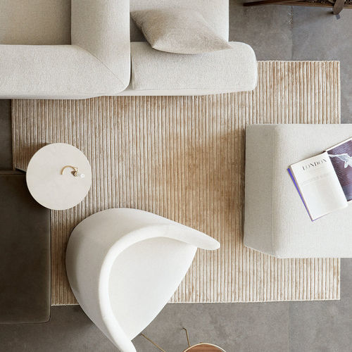 Tapis contemporain - HOUKIME - AUDO - uni / en coton / en tencel®