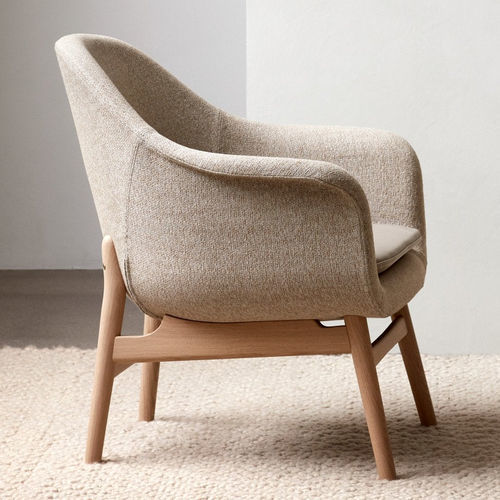 Fauteuil contemporain - HARBOUR  - AUDO - en tissu / en cuir / en chêne
