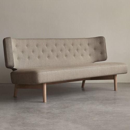 Canapé contemporain - RADIOHUS - AUDO - en tissu / gris / marron