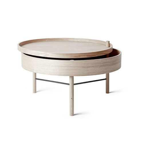 Table basse contemporaine - TURNING - AUDO - en chêne / en frêne / avec piètement en MDF
