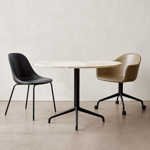 Chaise de salle à manger contemporaine - HARBOUR - AUDO - d'intérieur / en tissu / en bois
