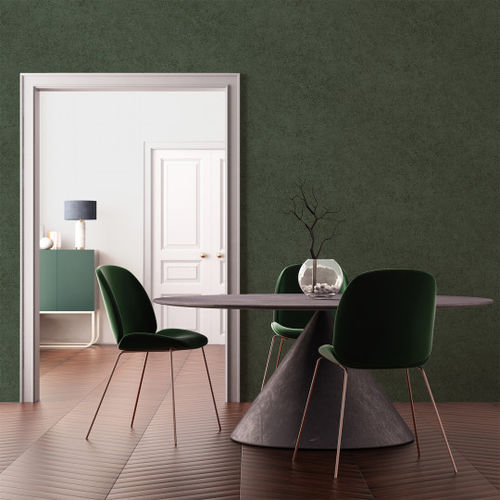Papier peint contemporain - 7777-06 - Koziel - uni / aspect béton / vert