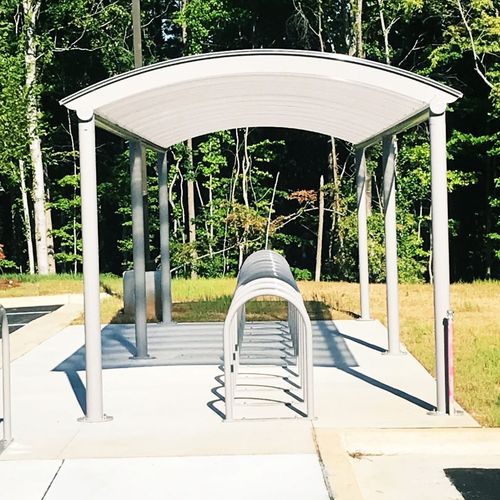 Abri vélo couverture en polycarbonate - ECLIPSE - Brasco International Inc. - en aluminium / pour espace public / pour les zones urbaines