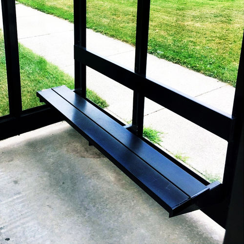 Banc public contemporain - Brasco International Inc. - en aluminium / en HDPE / avec dossier