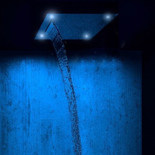 Pommeau de douche encastrable au plafond - SPA 42 - Aquademy - carré / pluie / cascade