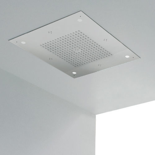 Pommeau de douche encastrable au plafond - SPA 42 - Aquademy - carré / pluie / avec chromothérapie