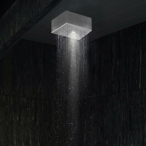 Pommeau de douche encastrable au plafond - 3D SPA - Aquademy - carré / pluie / avec chromothérapie