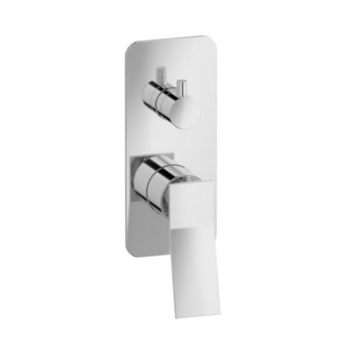 Mitigeur de douche - QUADRO 3 WAY - Aquademy - mural / en laiton chromé / 2 trous
