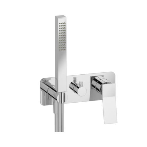 Mitigeur de douche - QUADRO 3 WAY - Aquademy - mural / en laiton chromé / 3 trous