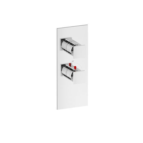 Mitigeur de douche - SQUARE THERMO V1 - Aquademy - mural / thermostatique / en laiton chromé