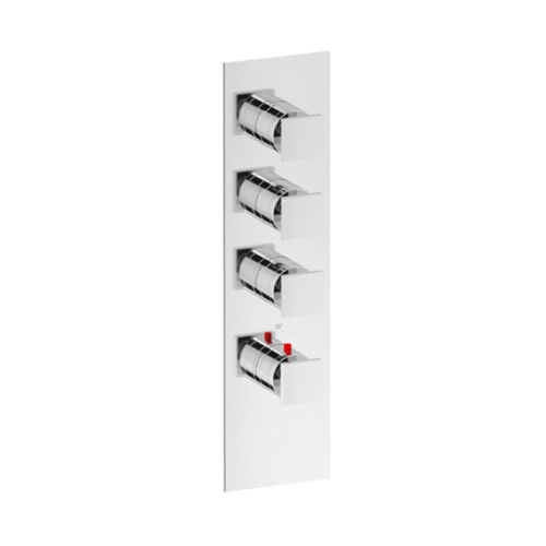 Mitigeur de douche - SQUARE THERMO V3 - Aquademy - mural / thermostatique / en laiton chromé