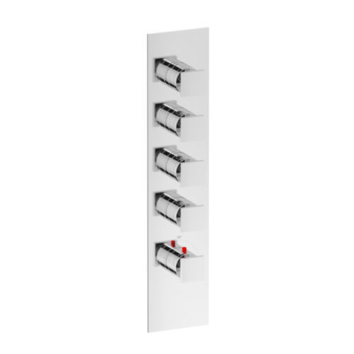 Mitigeur de douche - SQUARE THERMO V4 - Aquademy - mural / thermostatique / en laiton chromé