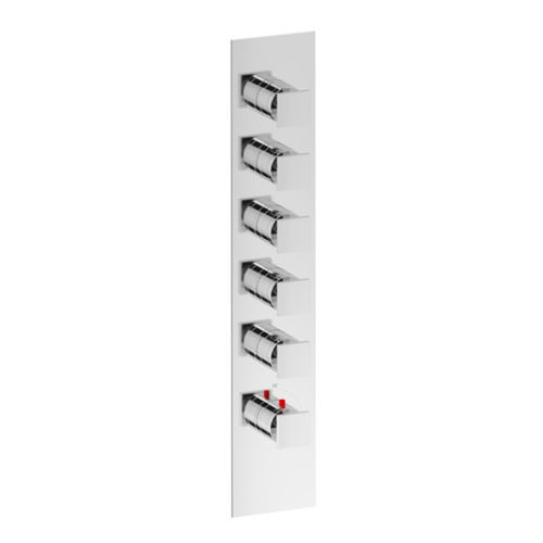 Mitigeur de douche - SQUARE THERMO V5 - Aquademy - mural / thermostatique / en laiton chromé