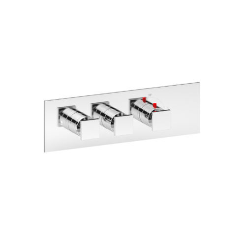 Mitigeur de douche - SQUARE THERMO O2 - Aquademy - mural / thermostatique / en laiton chromé