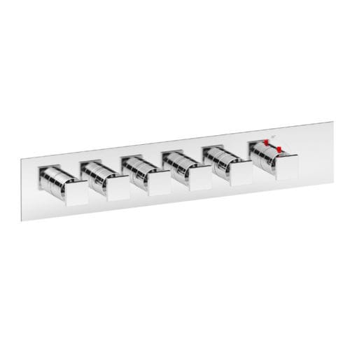 Mitigeur de douche - SQUARE THERMO O5 - Aquademy - mural / thermostatique / en laiton chromé