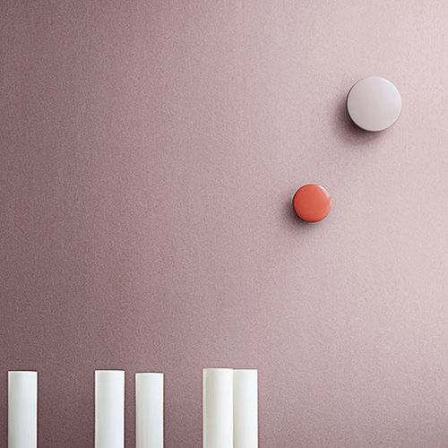 Papier peint contemporain - DEEP MAUVE - Eco - uni / rose / rouge