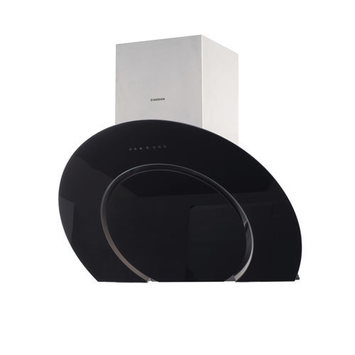 Hotte murale - O2 - Nodor - avec conduit / avec éclairage intégré / design original