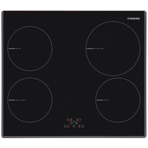 Table de cuisson à induction - I 4060 BK - Nodor - 4 foyers / encastrable / avec commandes tactiles