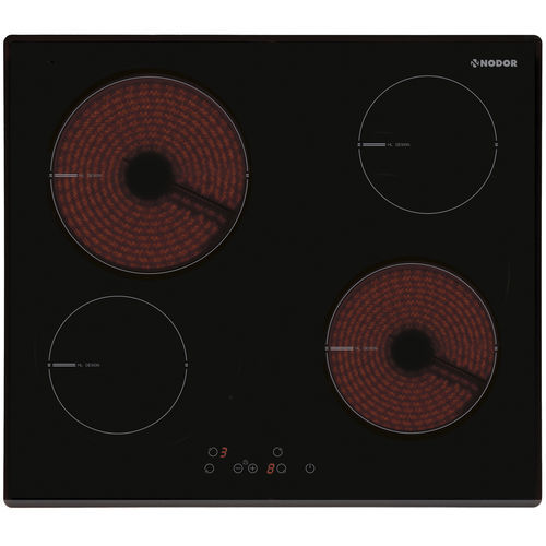 Table de cuisson vitrocéramique - V 4060 BK - Nodor - électrique / 4 foyers / encastrable
