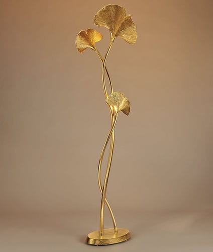 Lampe sur pied - GINKGO BILOBA - Charles Paris - en laiton / en bronze / classique
