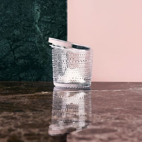 Boîte de rangement en verre - Kastehelmi: 1015372 - iittala - avec couvercle