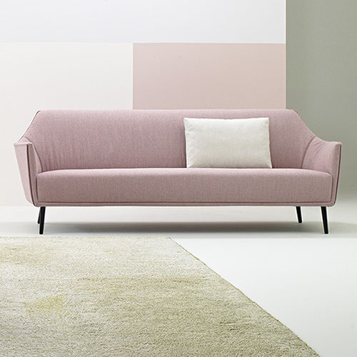 Canapé contemporain - ELL  - Adea - en tissu / gris / rose