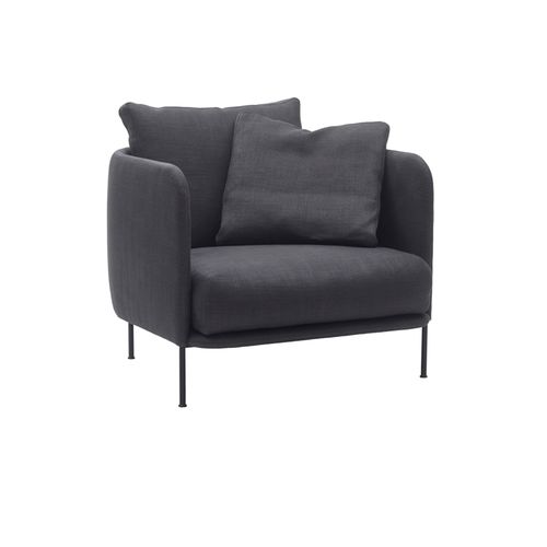 Fauteuil contemporain - BONNET GRAND - Adea - en cuir / en tissu / en métal