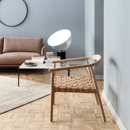 Fauteuil contemporain - FAY - Adea - en cuir / en bois / avec repose-pieds