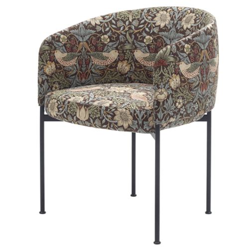 Chaise de salle à manger contemporaine - BONNET - Adea - d'intérieur / en tissu / en cuir