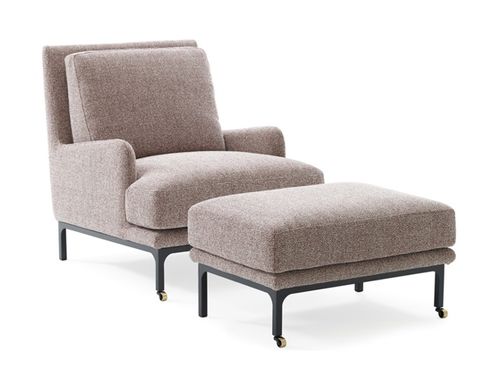 Fauteuil contemporain - MR. JONES  - Adea - en cuir / en tissu / en métal