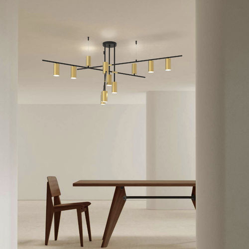Lustre contemporain - JURI  - SIKREA - en métal / en acrylique / 12 ampoules