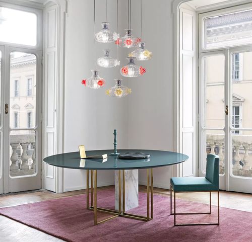 Suspension - VENEZIA  - SIKREA - en métal / en verre soufflé / en cristal