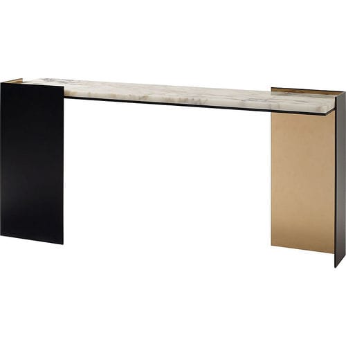 Console contemporaine - WRAP - Baker Furniture Co. - en bois de feuillus / en marbre / avec piètement en bronze