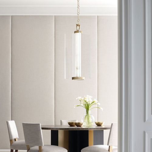 Suspension - GLOW - Baker Furniture Co. - en laiton / en verre / en albâtre