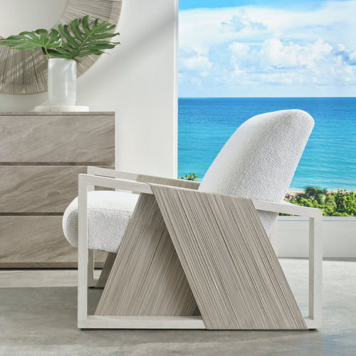 Fauteuil contemporain - MARINA - Baker Furniture Co. - en tissu / en cuir / en bois