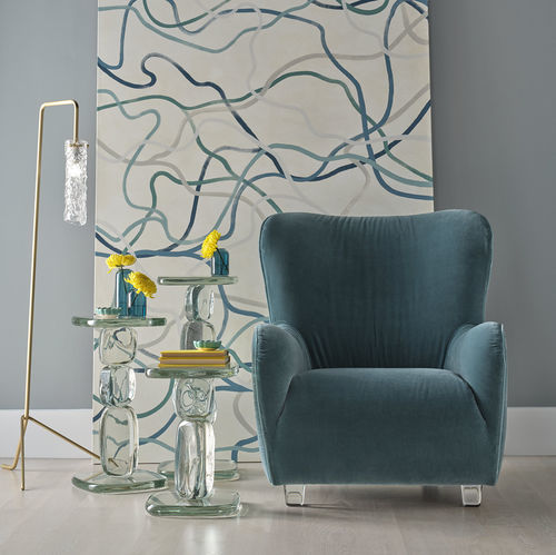 Lampe sur pied - VOLARE  - Baker Furniture Co. - en bronze / en verre de Murano / contemporaine