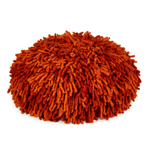 Pouf contemporain - PULI - Jonathan Adler - en laine / rond / blanc
