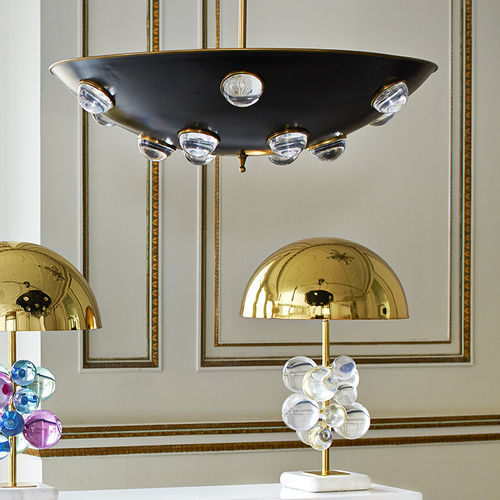 Suspension - GLOBO DEMILUNE - Jonathan Adler - en acier / en laiton / en acrylique