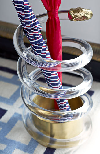 Porte-parapluie en laiton - SERPENT - Jonathan Adler - en acrylique