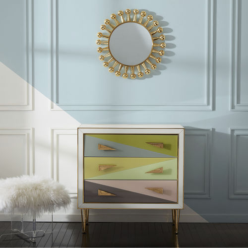 Commode contemporaine - HARLEQUIN - Jonathan Adler - en laiton / en verre / non spécifié