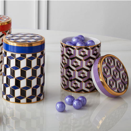Boîte de rangement en porcelaine - VERSAILLES - Jonathan Adler