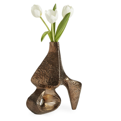 Vase design original - REFORM PEBBLE - Jonathan Adler - en bronze