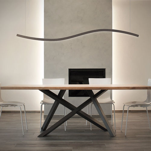 Suspension - CURVE - TEAM ITALIA - en verre opalescent / contemporaine / d'intérieur