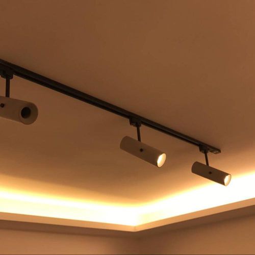 Éclairage sur rail à LED - LV - BENTU DESIGN - rond / en aluminium / en béton
