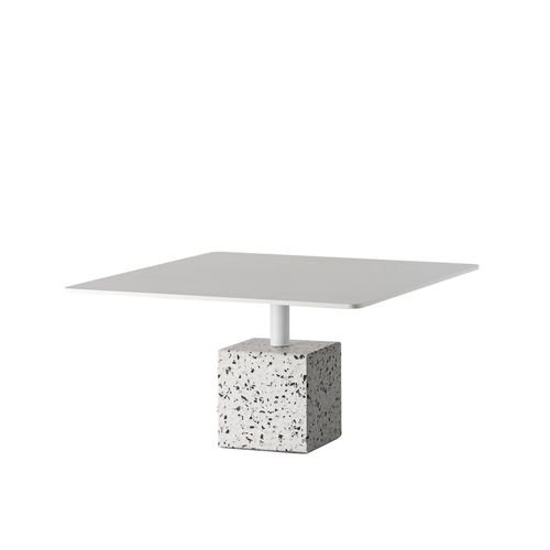 Table basse contemporaine - DING - BENTU DESIGN - en béton / avec piètement en aluminium / ronde