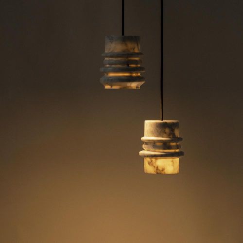 Suspension - CIRCLE - BENTU DESIGN - en aluminium / en marbre / en pierre de lave