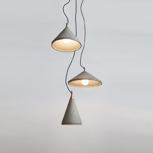 Suspension - REN - BENTU DESIGN - en laiton / en béton / contemporaine