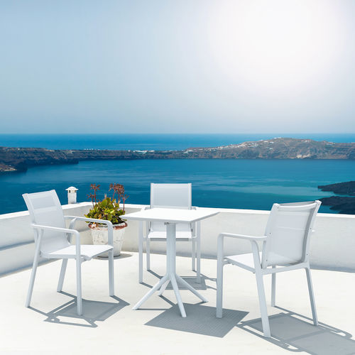 Chaise contemporaine - PACIFIC  - Siesta - d'extérieur / en Batyline® / avec piètement en fibre de verre